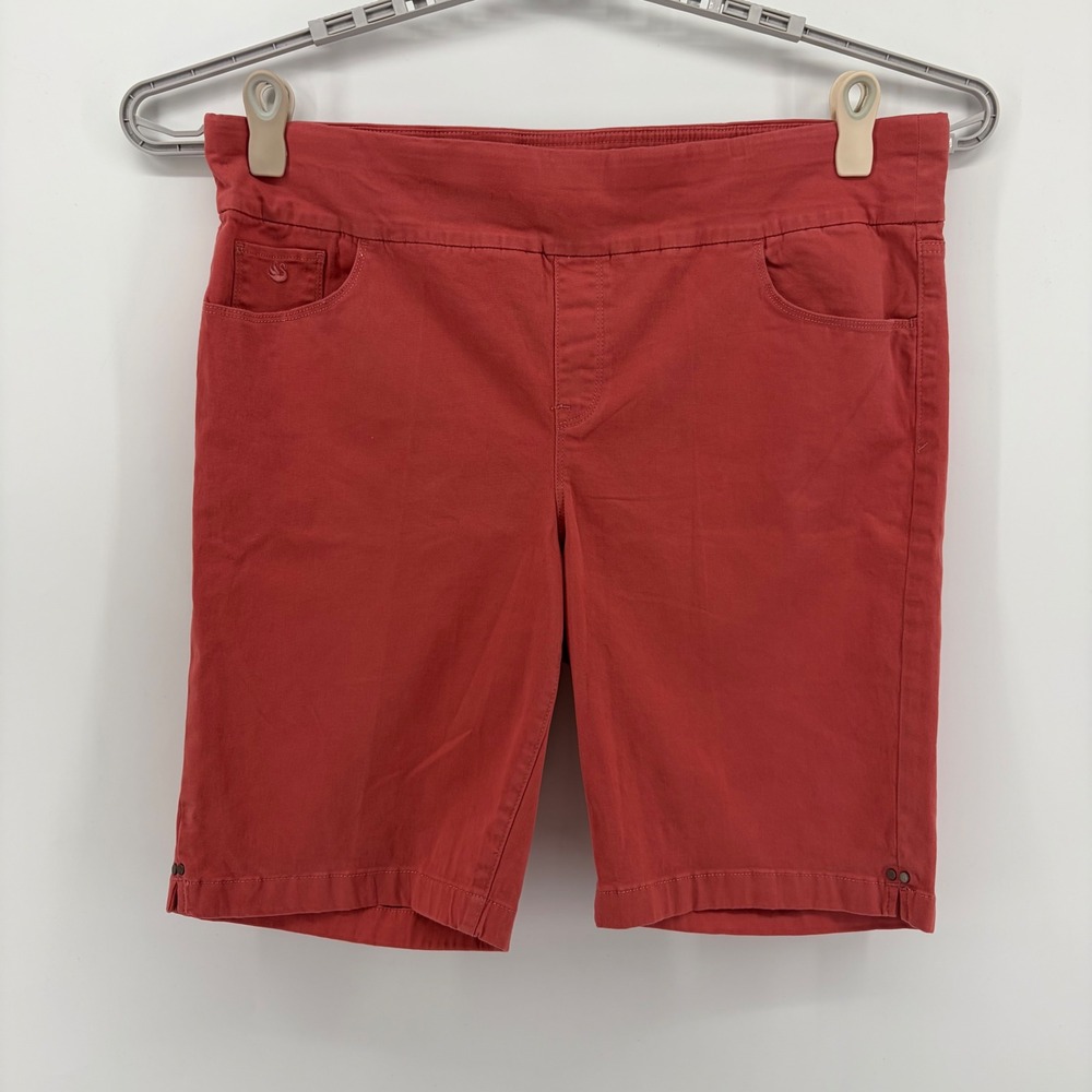 Gloria Vanderbilt 20W Red Pink Amanda‎ Bermuda Shorts Pull On Slimming Effect